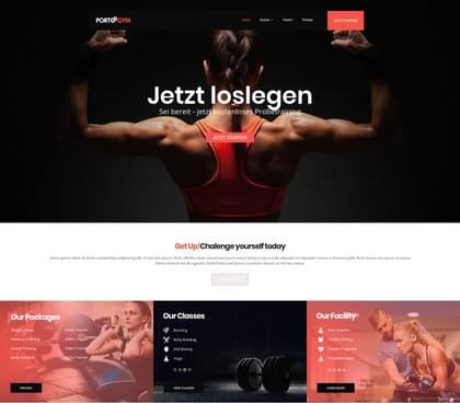 Website Fitnessstudio
